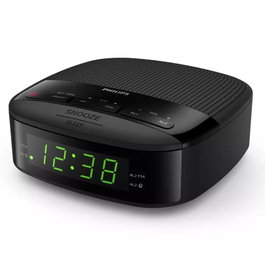 Philips Tar3205 - Despertador Digital con Radio FM, 12 Alarmas
